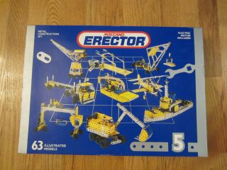 Vintage Meccano Erector Metal Construction Set 5 / /
