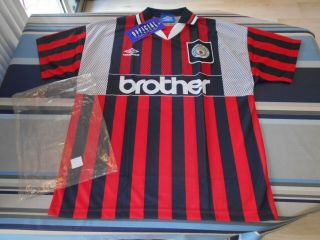 Rare Manchester City Brother Umbro Away Shirt 90 1994 - 95 - 96 Rosler L Bnib Vtg