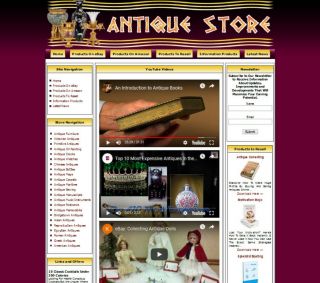 Antique Store Website.  Ebay Amazon Google Clickbank Youtube Business