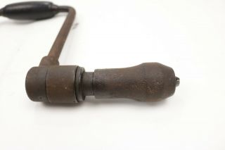 Vintage Antique 1890 Millers Falls Bit Brace Hand Drill Wood Tool 2