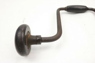 Vintage Antique 1890 Millers Falls Bit Brace Hand Drill Wood Tool 3