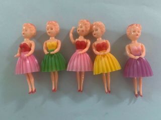 Vintage Small Plastic Glalmor Girl Dolls Sleepy Eye Moveable Arms Legs (o - 1)