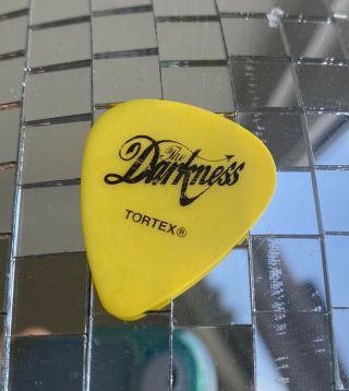 The Darkness Yellow Plectrum Guitar Pick Tortex Tour Official Rare Stage