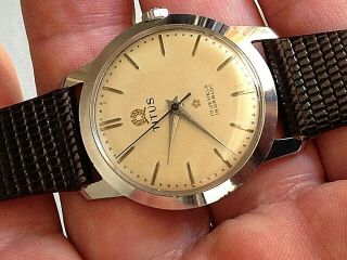 Men ' s VERY RARE 1950 ' s VINTAGE SWISS TITUS 17 JEWEL INCABLOC WINDING Wrist Watch 2