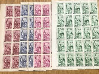South Viet Nam 25 Set Stamps 4 Sheet Mhn Me Linh /1963 /04 Pcs 03 Photo Rare