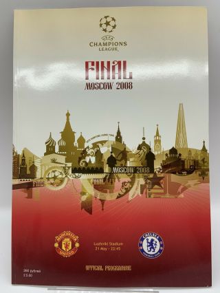 Rare Manchester United V Chelsea 2008 Champions League Final Programme