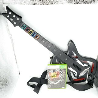 Rare Xbox 360 Guitar Hero Warriors Of Rock Wireless Controller With Game Cib
