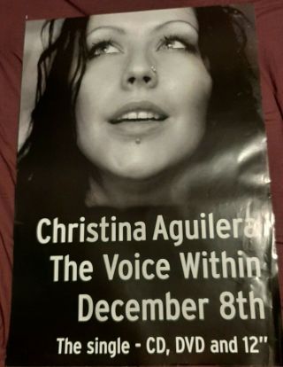 Christina Aguilera The Voice Within Rare Uk Promo Instore Poster 70 X 48 Cms