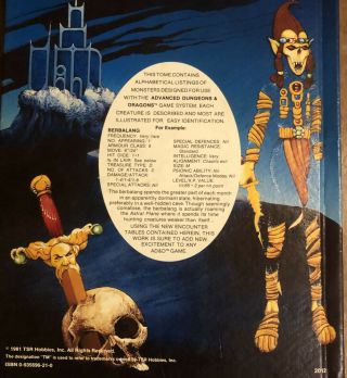 RARE 1st Edition Advanced Dungeons & Dragons: FIEND FOLIO 1981 TSR 2012 2