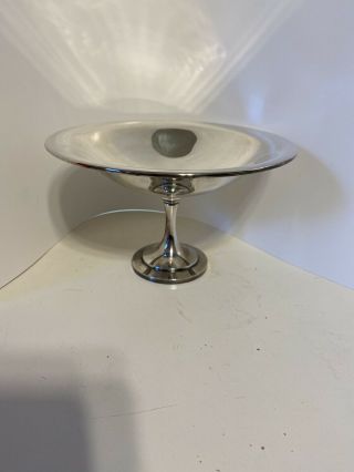Vintage Wm Rogers Silver Plated Candy Nut Pedestal Bowl Candy Dish Silverplate