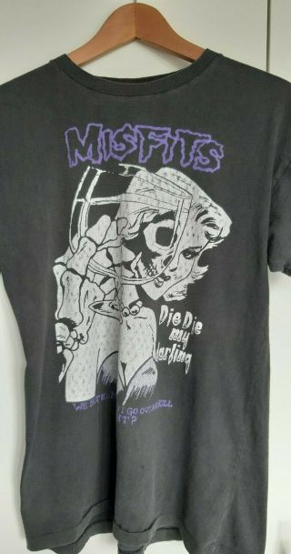 Rare Vintage Misfits Die Die My Darling T - Shirt Large Danzig Metallica Samhain