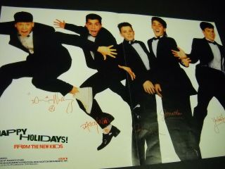 Kids On The Block Rare Supersized 1990 Promo Poster Ad Happy Holidays