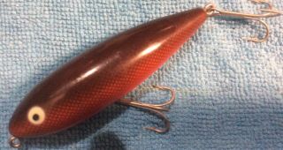 Vintage Heddon Zara Ii Spook Minnow Antique Fishing Lure In A Bso Finish Cr6
