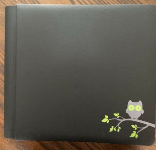 Creative Memories 12 X 12 Black Owl Album Retired Rare With 25 Pages