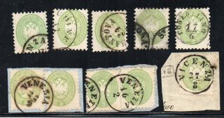 1864 Italy Lombardy - Venetia Stamps Lot,  Cv $875.  00,  Rare 3s Stamps