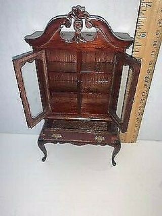 1:12 VINTAGE DOLLHOUSE MINIATURE FURNITURE WOODEN display hutch MADE IN TAIWAN 2