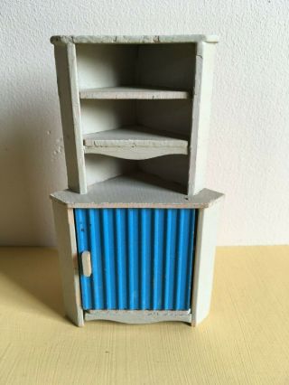 Very Old And Rare Lundby Doll House Corner Cabinet 545 Early 1950 