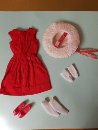 Vintage Barbie Sis SKIPPER Doll 1964 Outfit RED SENSATION 1901 Complete VG, 2