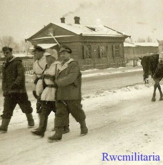 Rare Luftwaffe Field Division Truppe In Camo On Move In Russian Winter (1)