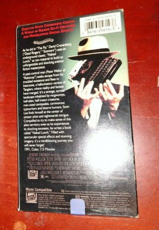 Naked Lunch rare 1992 VHS David Cronenberg Peter Weller William S Burroughs A 2