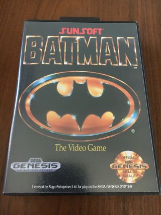 Sega Genesis Batman: The Video Game 1990 Cib W/ Survey Card Rare