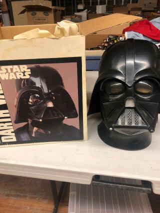 Vintage Star Wars 1977 Don Post 2 Piece Darth Vader Mask Helmet W/ Org Box Rare