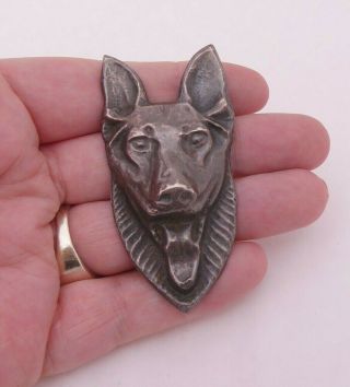 Silver Rare Bernerd Instone Art Deco Design Dog Brooch