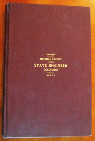 Rare 1907 - 08 State Of Colorado Engineering Photo Report Book Western Expansion