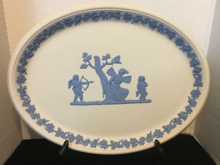54 Off Very Rare Wedgwood Reverse Blue On White Large Oval Tray Cond