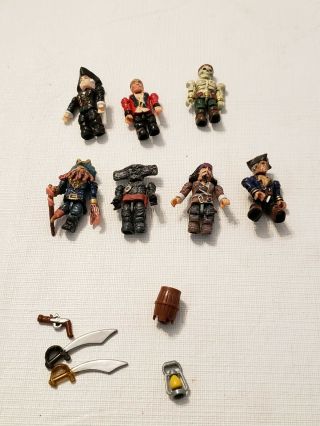 Vintage Pirates Of The Caribbean Mega Blocks Figures With Accessories