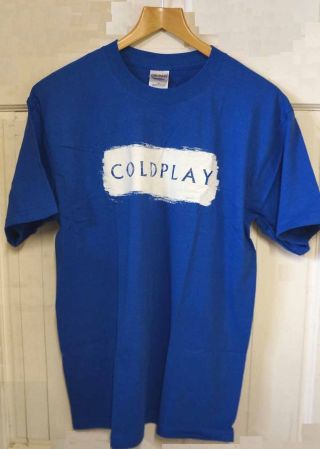 Coldplay T - Shirt Rush Of Blood M Medium Blue Official Old Stock Rare Style