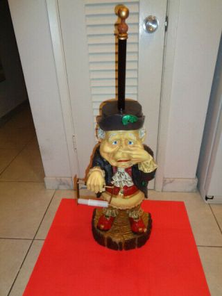 Rare Old Man Leprechaun Holding Nose Toilet Paper Holder Figure (37 By 12 By 10 "
