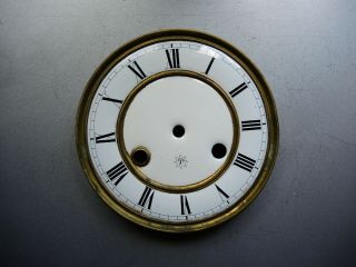 Antique German Wall Clock Junghans Two Part Porcelain Dial Parts Gustav Becker B