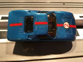 Ho Slot Car Rare 50,  Year Old Eldon Blue Ford Gt 40 With Running Chassis.