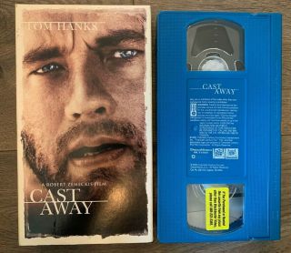 Cast Away (vhs,  2001) Rare Blue Tape