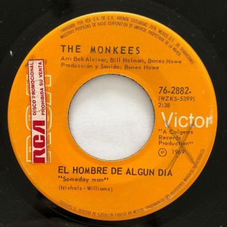 The Monkees - Listen To The Band / Someday Man - Rare Mexico 45 Promo
