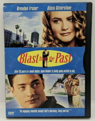 Blast From The Past Dvd (1999) Rare Brendan Fraser/alicia Silverstone Snapcase