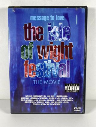 Message To Love: The Isle Of Wight Festival - The Movie (dvd,  1997) Ntsc Rare