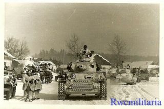 RARE German Elite Waffen Troops w/ Pzkw.  IV Panzer Tanks in Russian Village 2