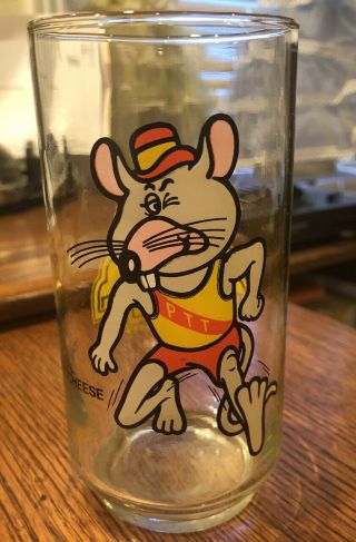 Vintage Early Chuck E.  Cheese Pizza Time Theatre Glass Cup Rare