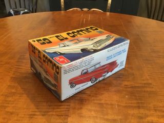 Vintage Amt 1959 Chevy El Camino Street Rod Series Model Kit Box & Parts