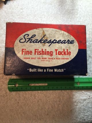 Vintage Shakespeare 1946m Fishing Reel Paper Work Tool And Extra Handl