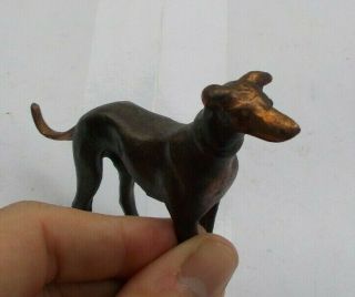Rare Vintage Antique Bronze Greyhound Dog Figurine Statue Collectible Whippet Nr