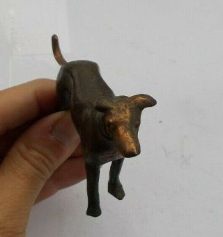 RARE Vintage Antique Bronze Greyhound Dog Figurine Statue Collectible Whippet NR 3
