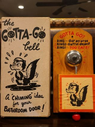 Vintage Gotta Go Bell Milbit With Box Very Rare