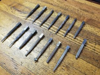 ANTIQUE Tools Nail Set Punches • VINTAGE Woodworking MILLERS / STANLEY Punch ☆US 2