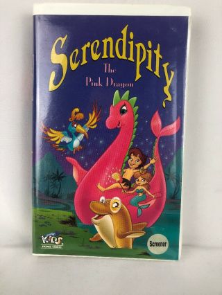 Serendipity The Pink Dragon Vhs,  1996 Just For Kids Rare Screener Clamshell