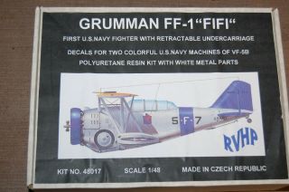 Rare 1/48 Rvhp Grumman Ff - 1 Fifi U.  S.  Navy Retractable Landing Gear Biplane