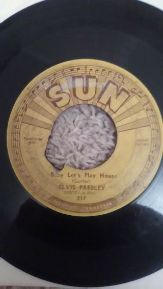 Ultra Rare Elvis Presley Sun 217 Record Baby Let 