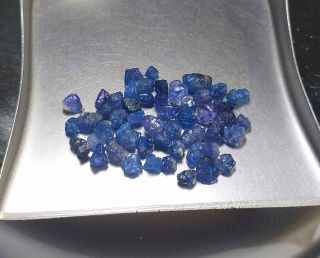 7.  3ct Rare Color NEVER SEEN BEFORE Neon Cobalt Blue Spinel Crystals Specimen 2